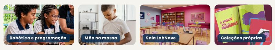 Robótica e programação, mão na massa, Sala LabNave e coleções próprias
